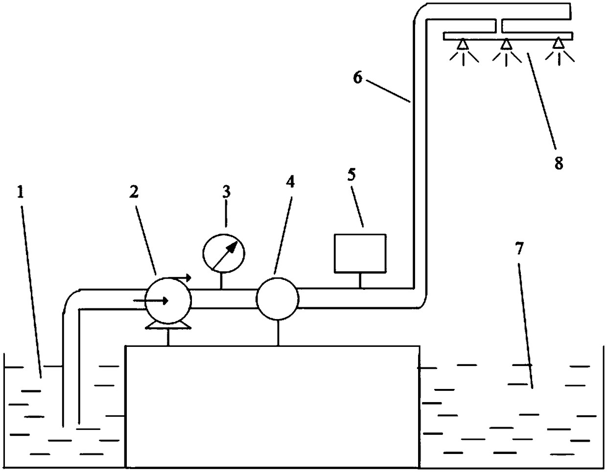 Method and device for measuring underwater noise generated by artificial rainfall