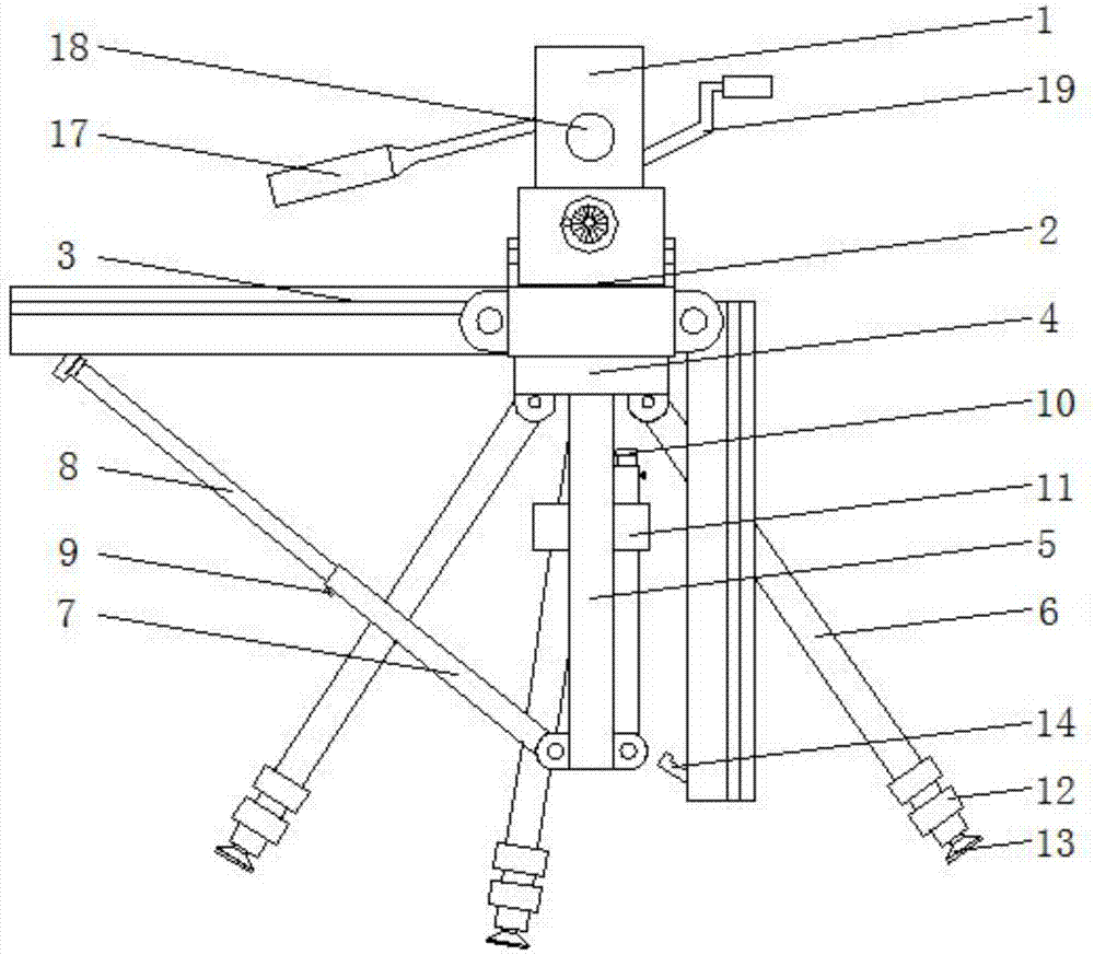 Single-lens reflex camera tripod with transversely-moving function