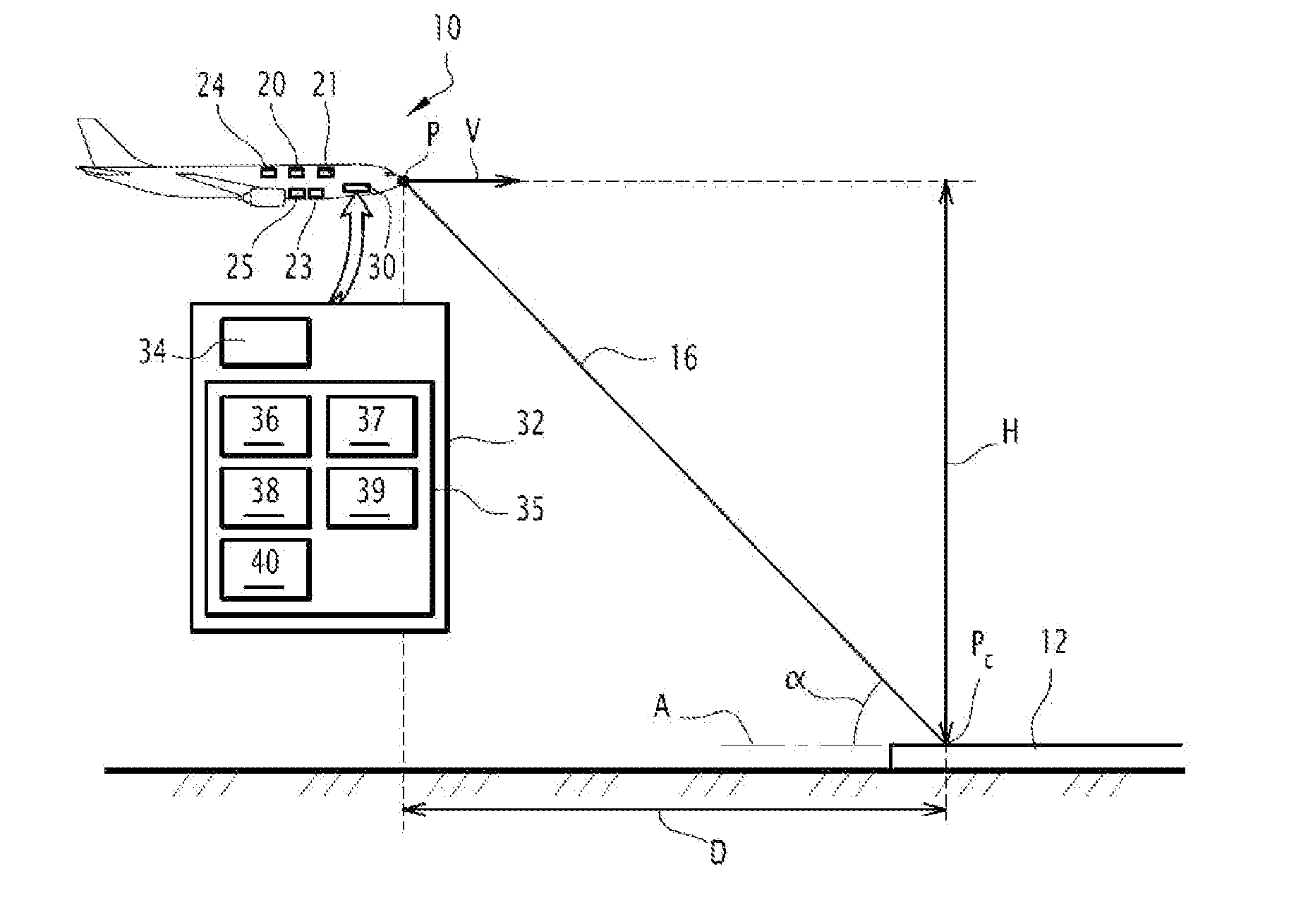 Device for monitoring the stabilisation of the approach phase of an aircraft to a landing runway, associated method and computer program
