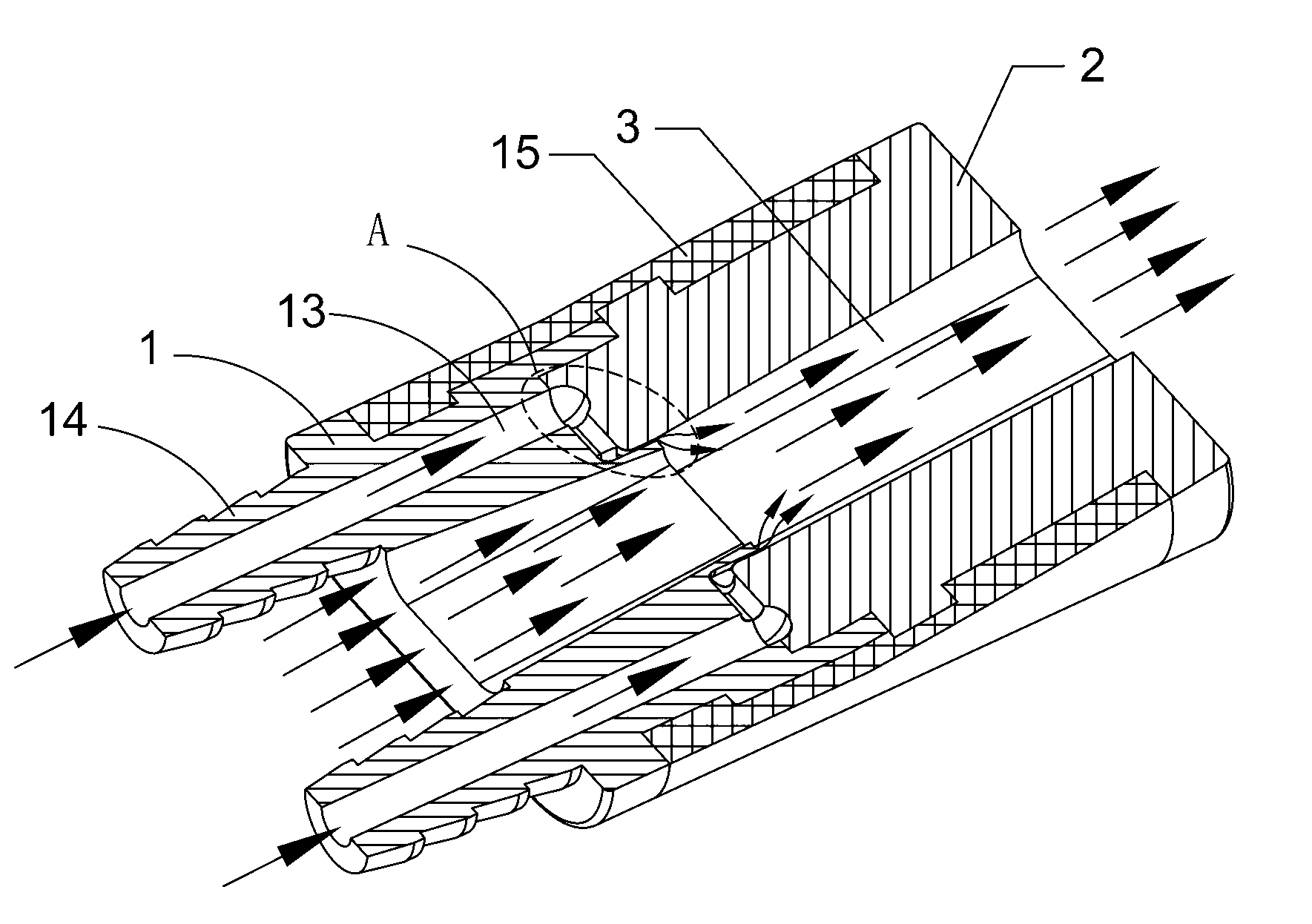 Air incrementer, fabrication method thereof, and breathing ventilation shoes or pipeline air supply system provided with air incrementer