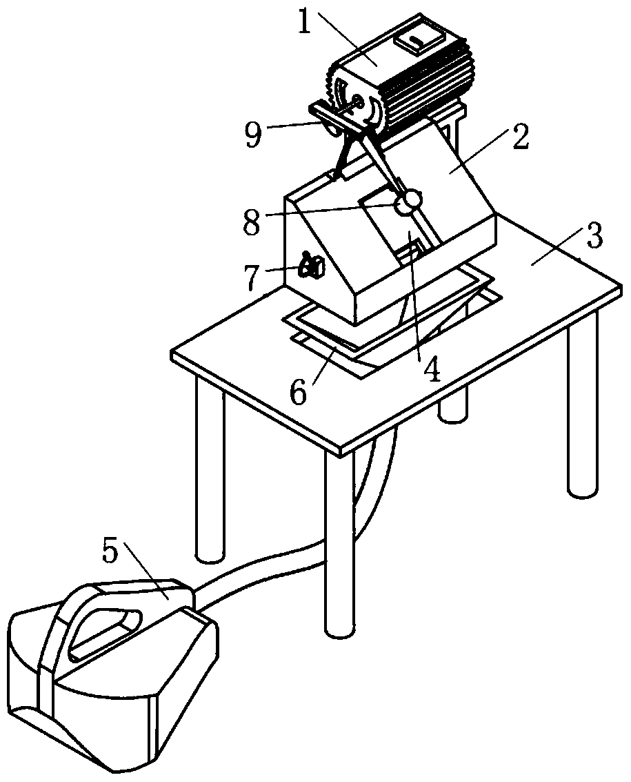 A workpiece surface cleaning device