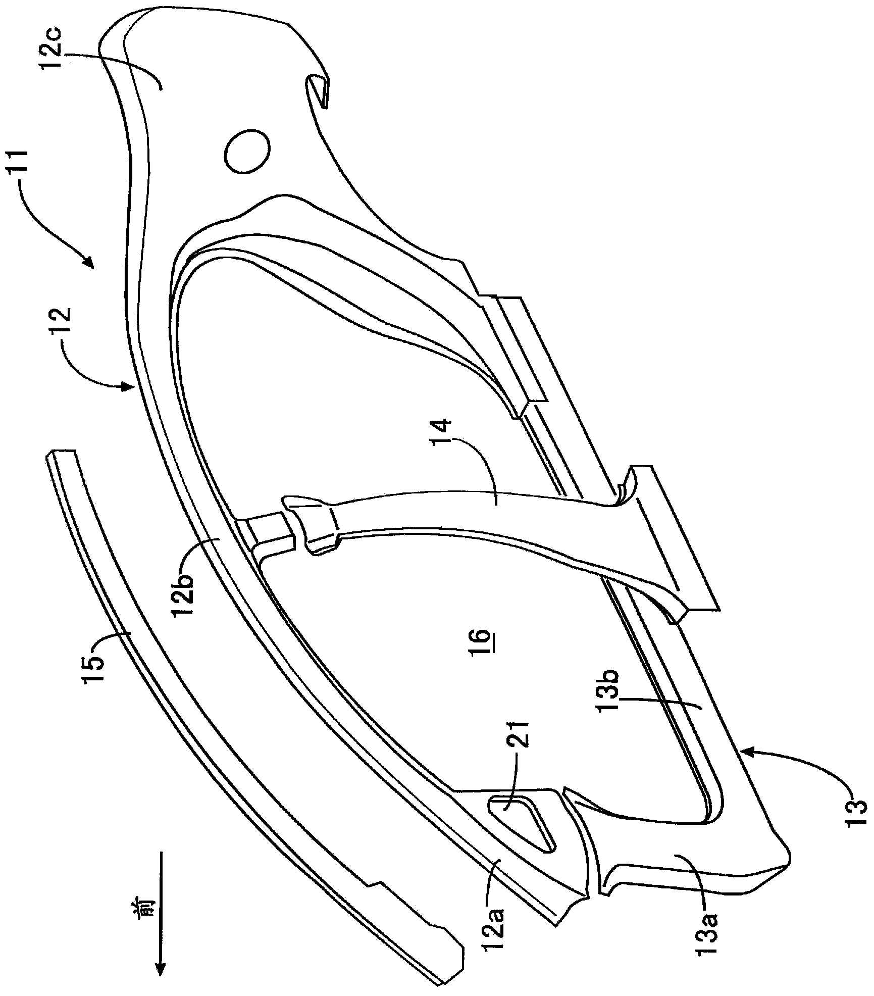 Welded structure for vehicle body panel