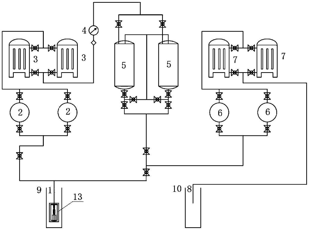 In-situ leaching uranium mining closed loop circulating pumping and injecting system and method