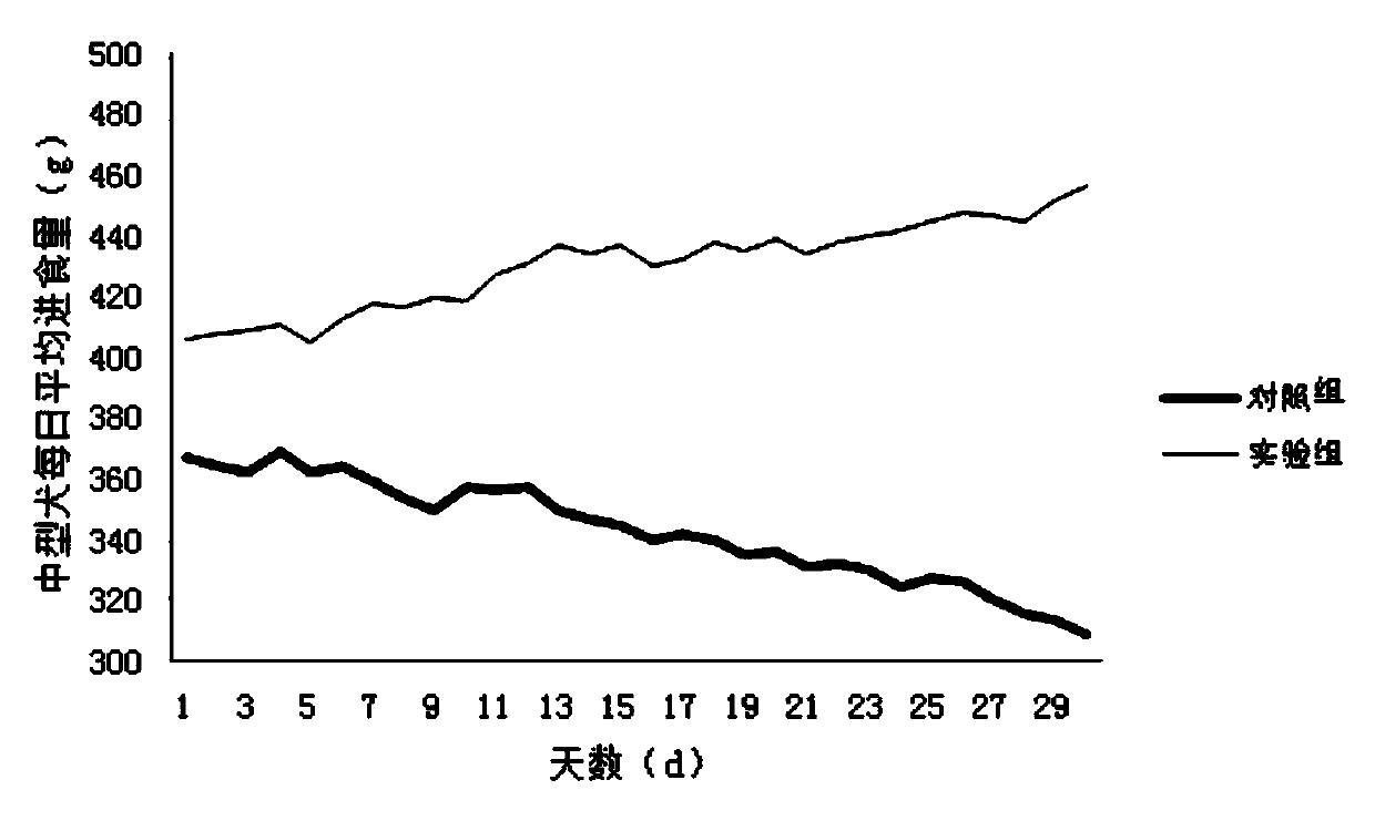 Feed inducing agent for applying fermentation duck stomach to improve feeding sustained-effect of pet dog and preparation method