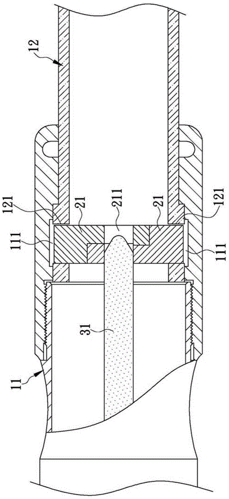 Positioning control mechanism of expandable baton