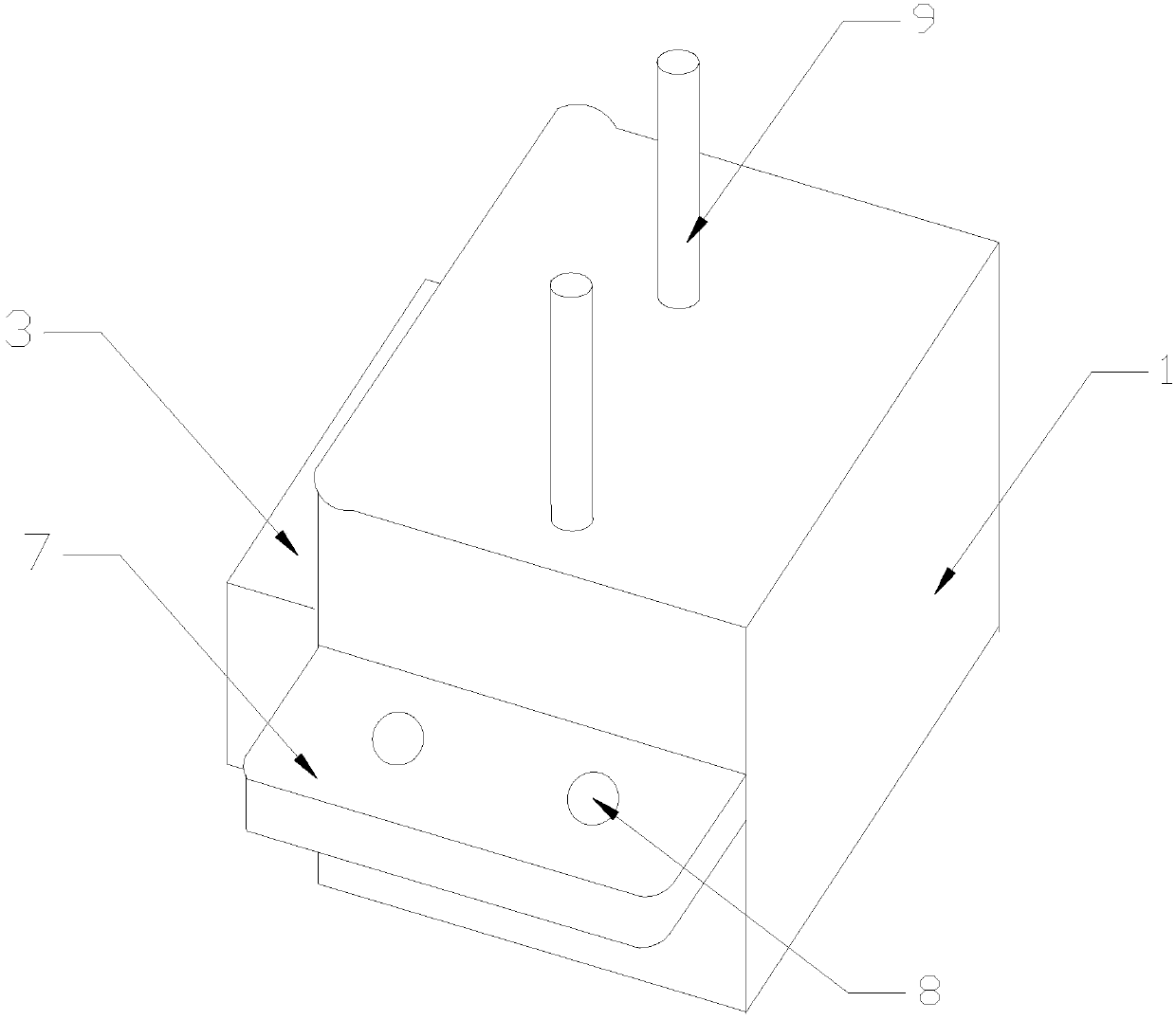 Corner type power supply connector