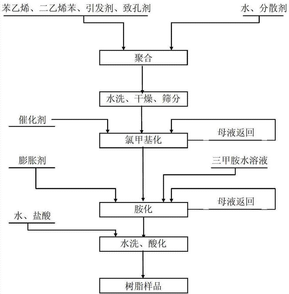 Preparation method of ion exchange resin