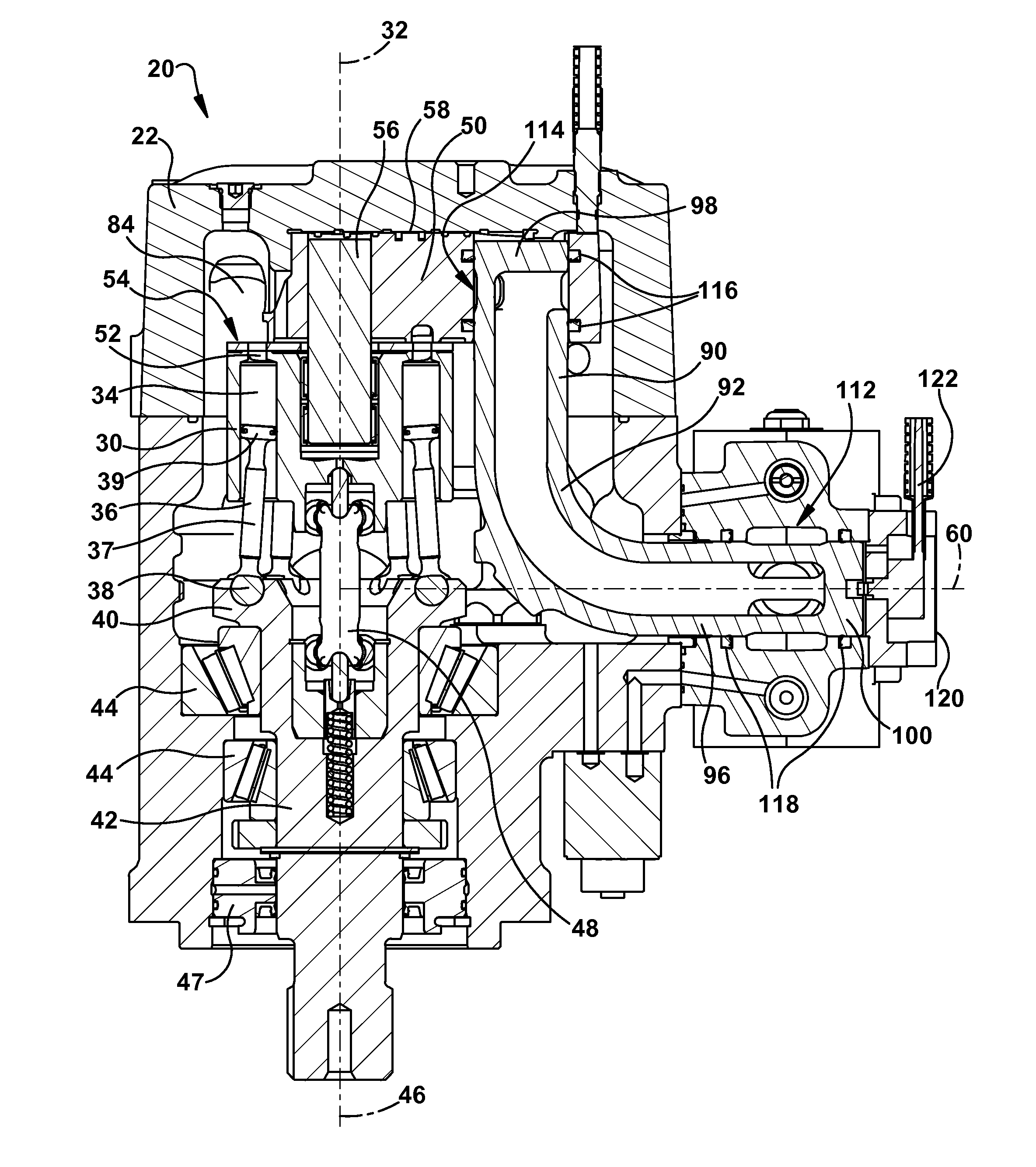 Variable displacement hydraulic pump/motor with hydrostatic valve plate