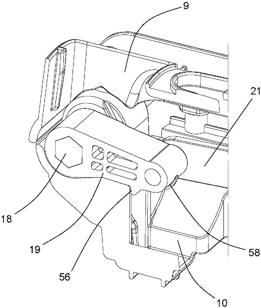 Horizontal unit for making beverages using capsules containing powdered food substances