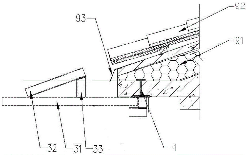 Light metal edge-wrapping structure for cornice and construction method thereof