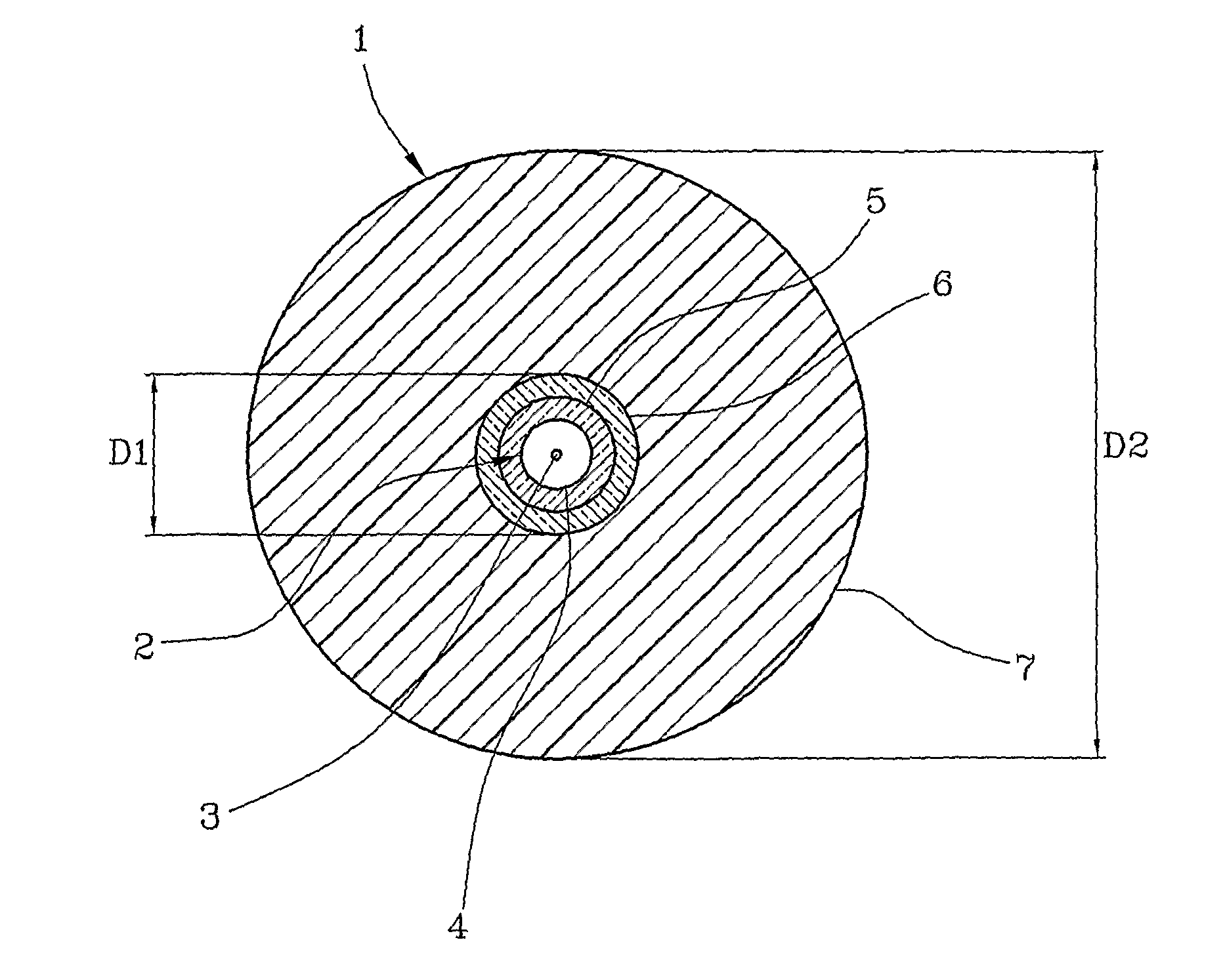 Telecommunication cable equipped with tight-buffered optical fibers