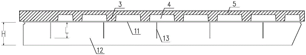 Bridge deck unit without transverse surface tension joints, bridge structure and its construction method