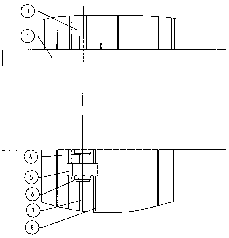 Horizontal screw lead supporting device