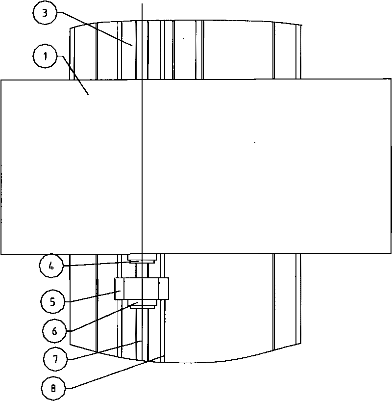 Horizontal screw lead supporting device