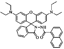 Preparation method and use of N-(1-naphthoyl)-N'-[rhodamine B-9-(2-benzoyl)]hydrazine