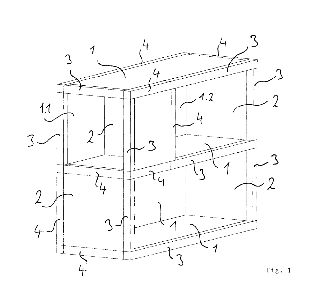 Piece of display furniture for disglaying goods