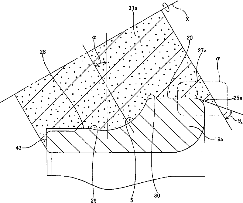 Rolling bearing unit with combination seal ring, and method for manufacturing same