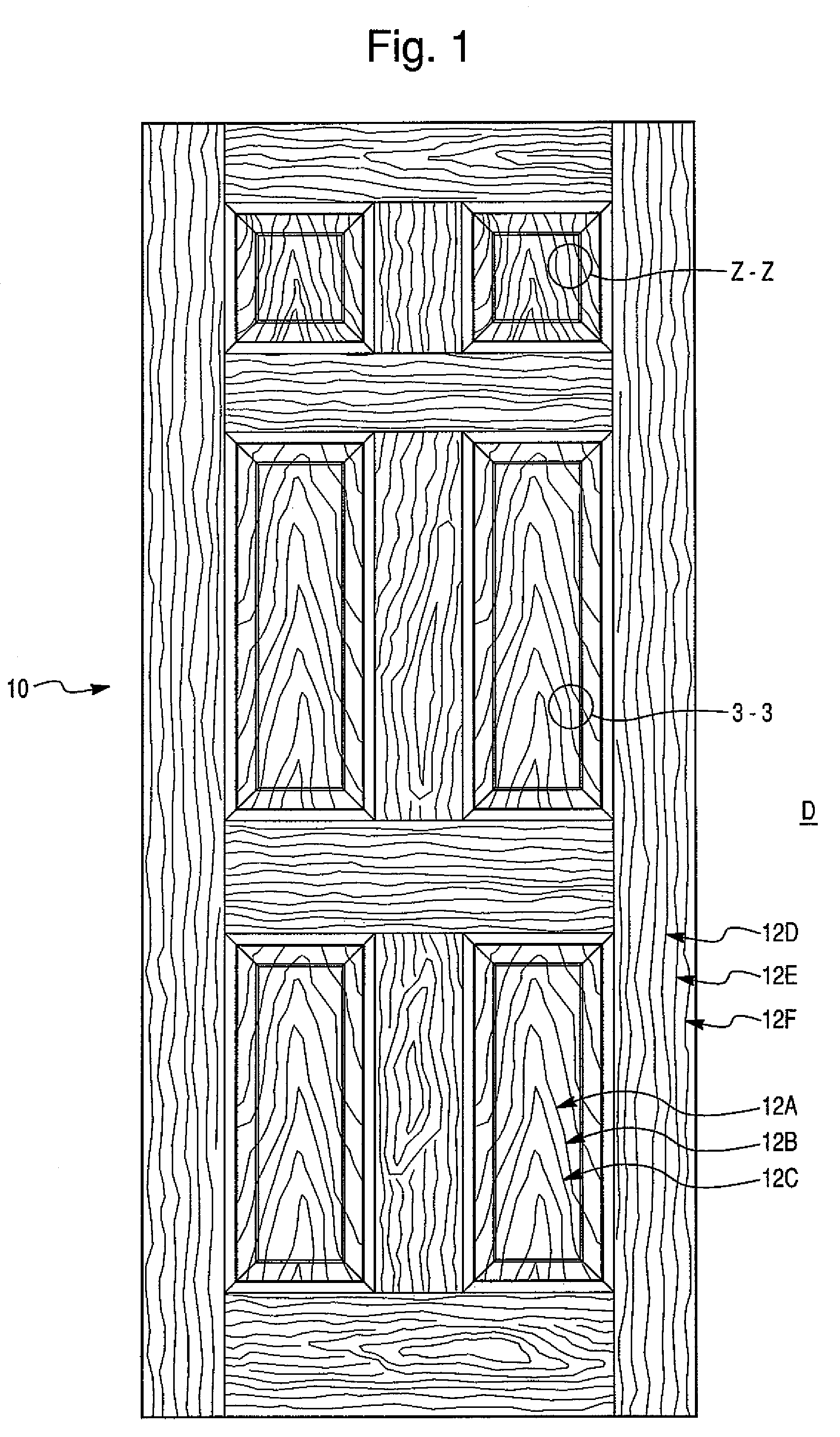 Door skin, a method of etching a plate, and an etched plate formed therefrom