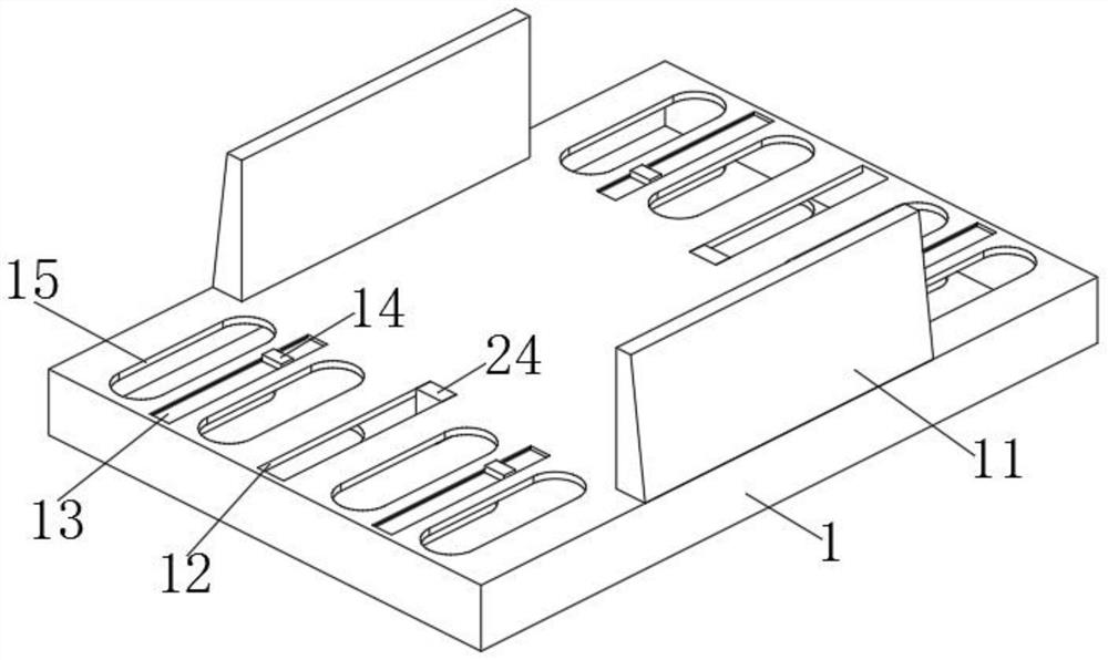 A molding device for the production of concrete block bricks