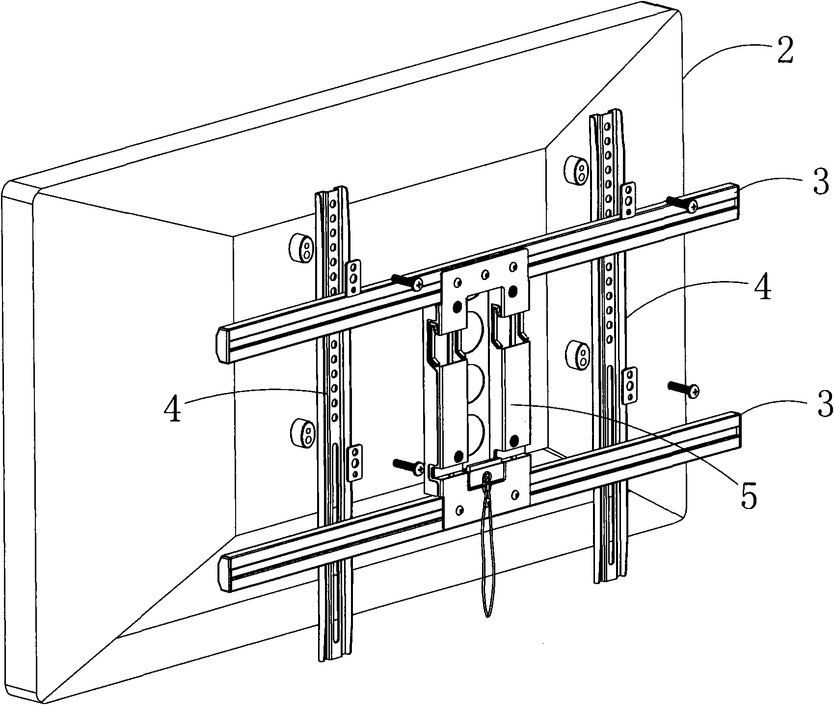 Flat-panel display hanging bracket capable of realizing fast and accurate alignment