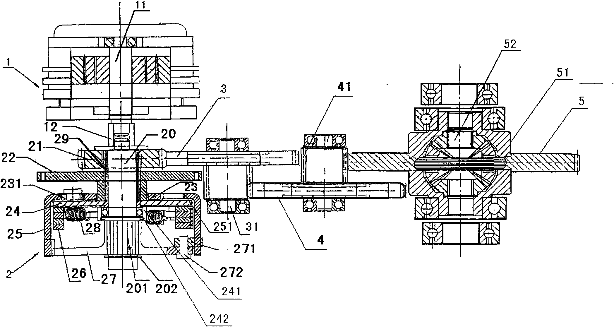 Auto-wave differential electrical motor transmission mechanism of electrombile
