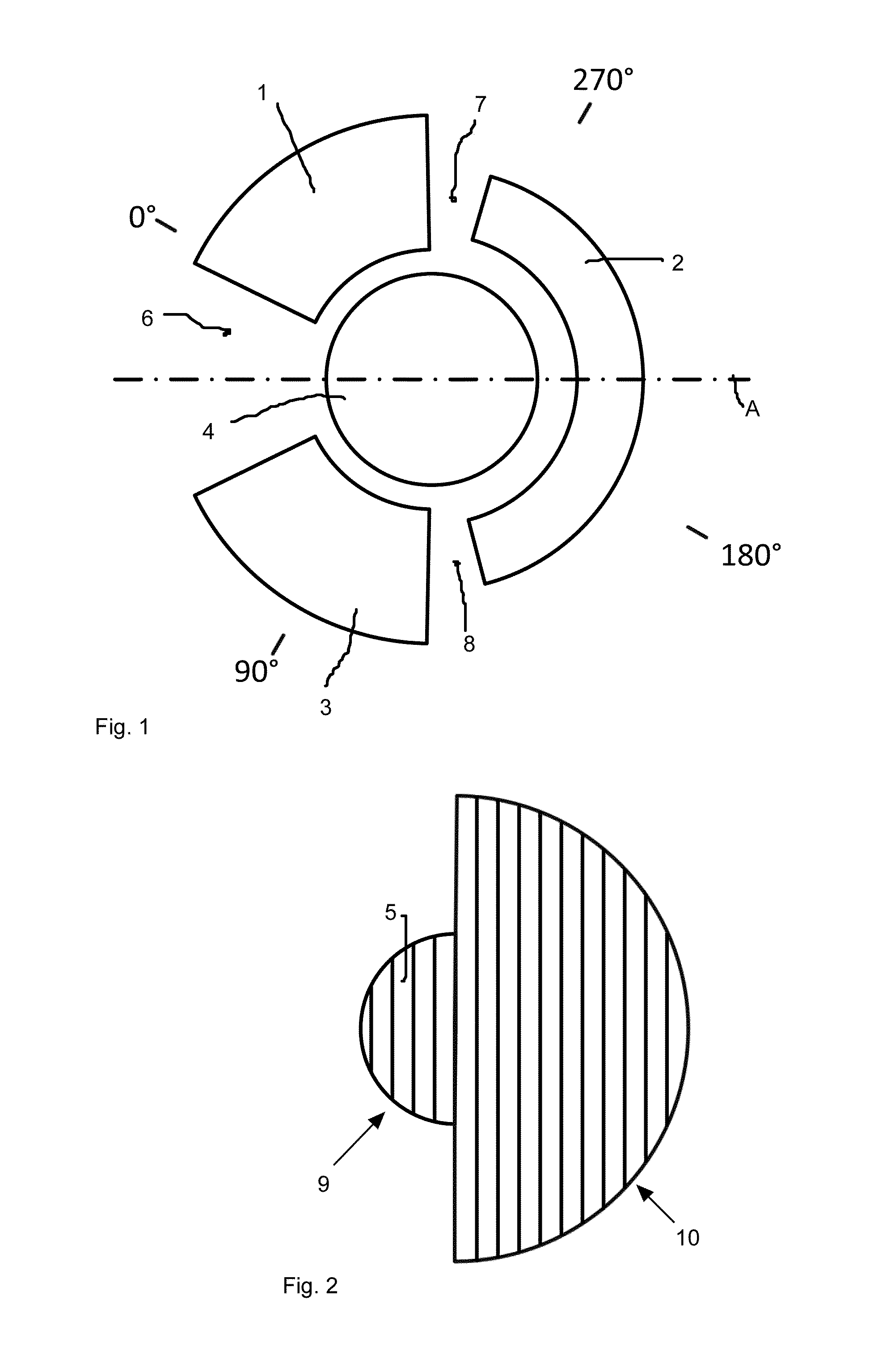 Arrangement and method for capacitive sensing of the rotary movement of a rotary element