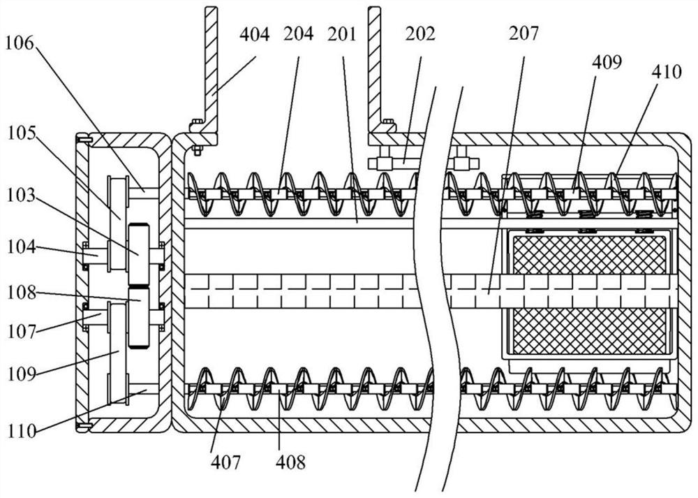 A particle drying device for processing plastic products