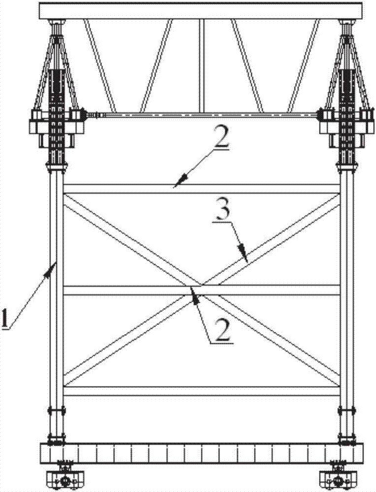 Method for reinforcing bridge erecting machine
