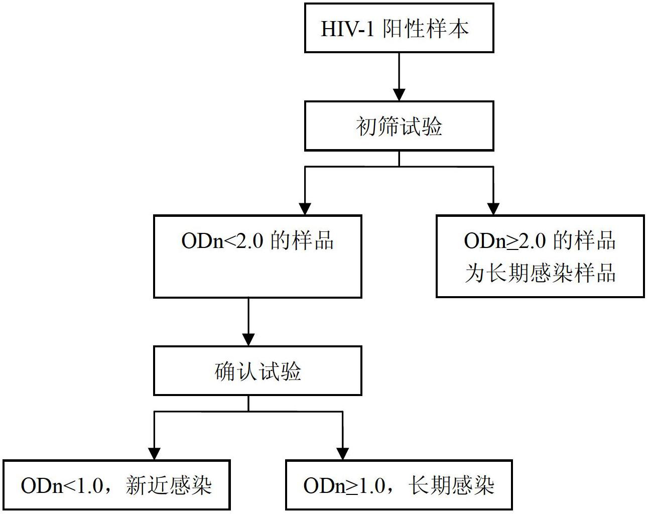 Novel I-type human immunodeficiency virus (HIV-1) infection enzyme test-free reagent kit