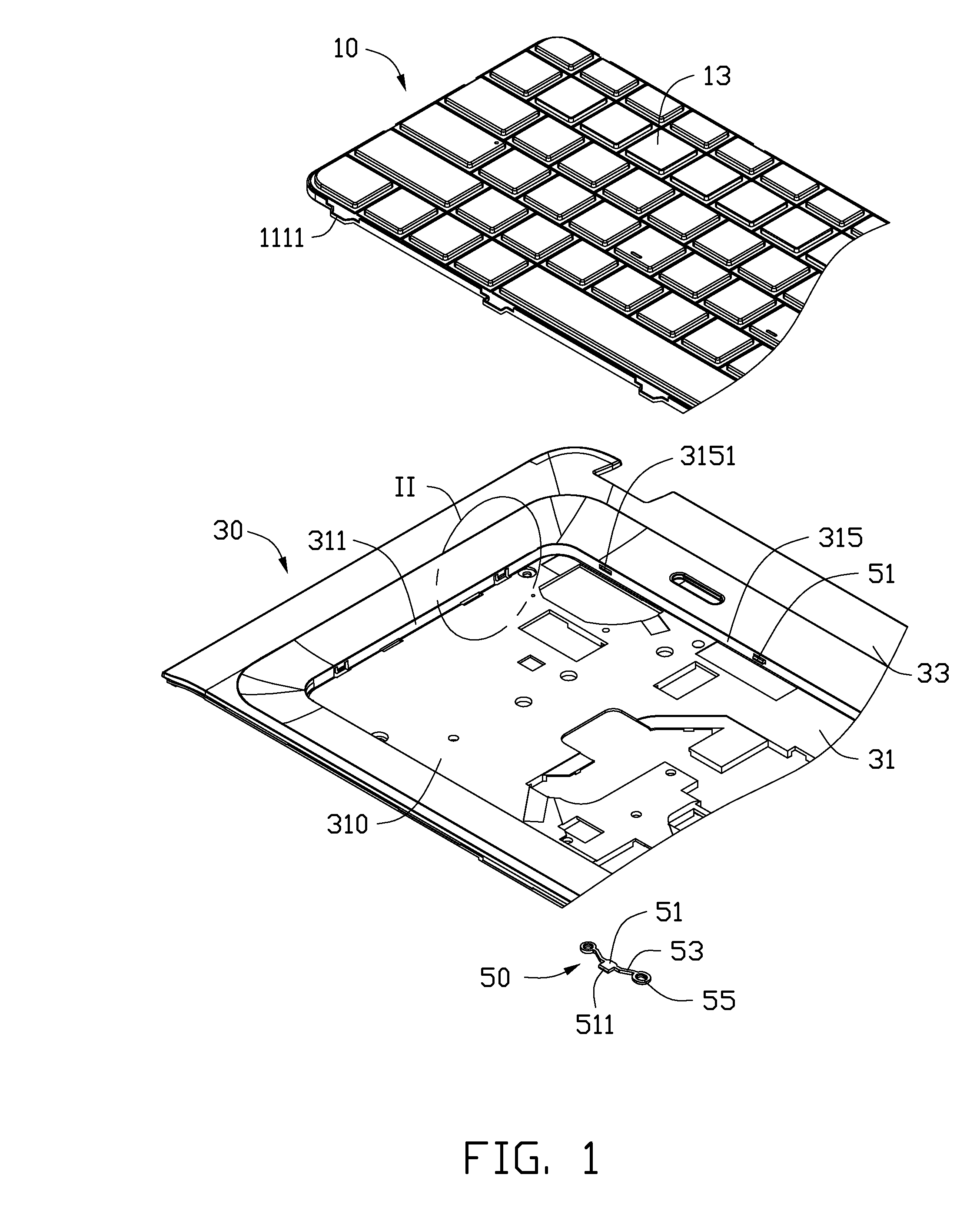 Mounting apparatus for keyboard