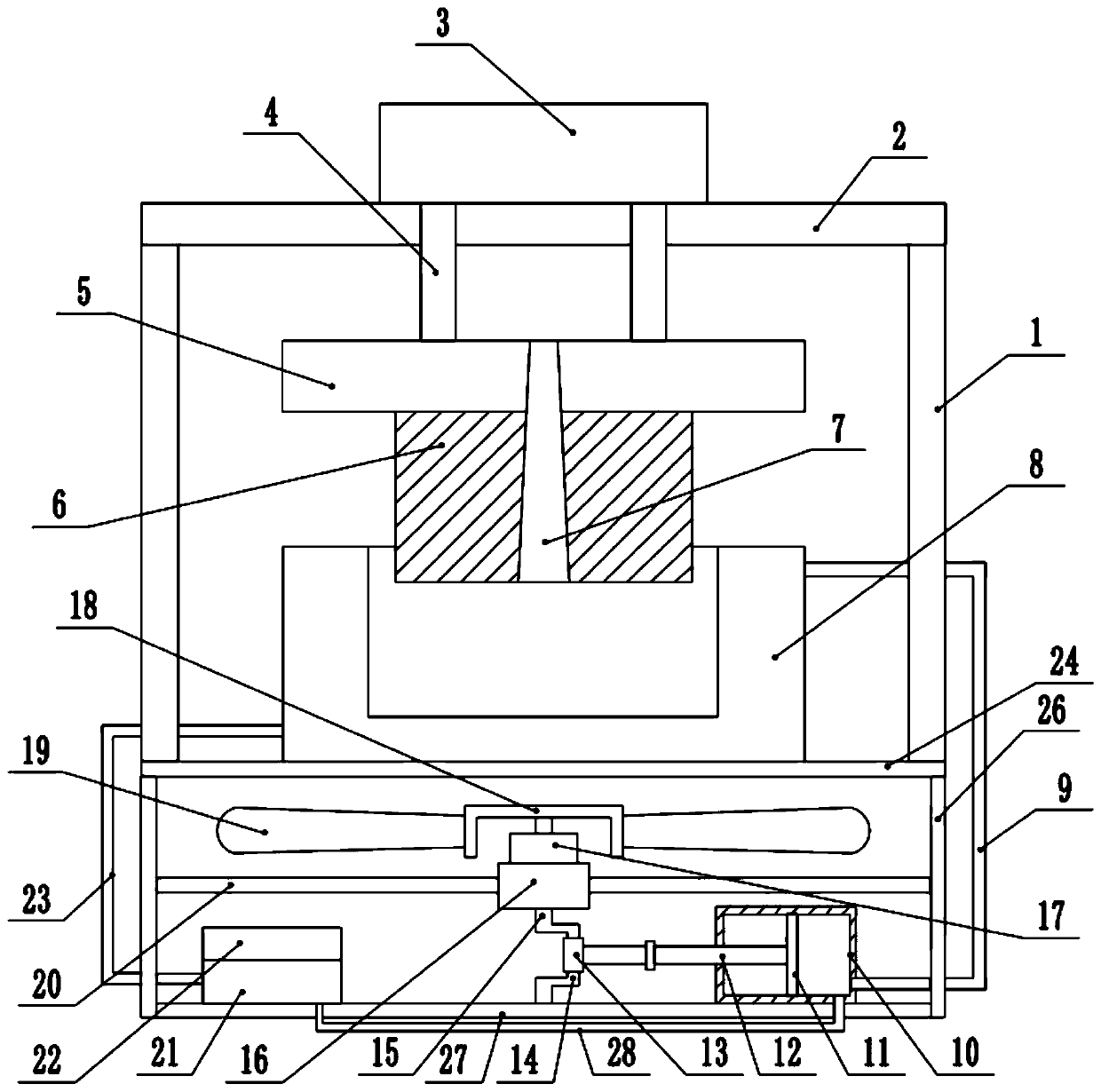 Rapid cooling type injection molding device