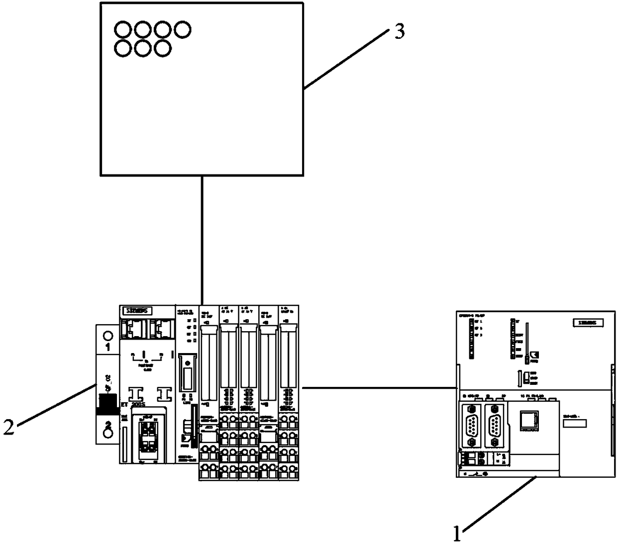 Electric automatic control system for tire line truck loading