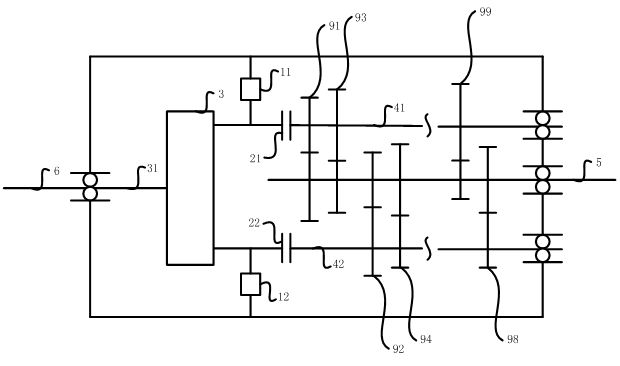 Automatic transmission with double intermediate shafts for collaboratively transmitting power and control method of automatic transmission