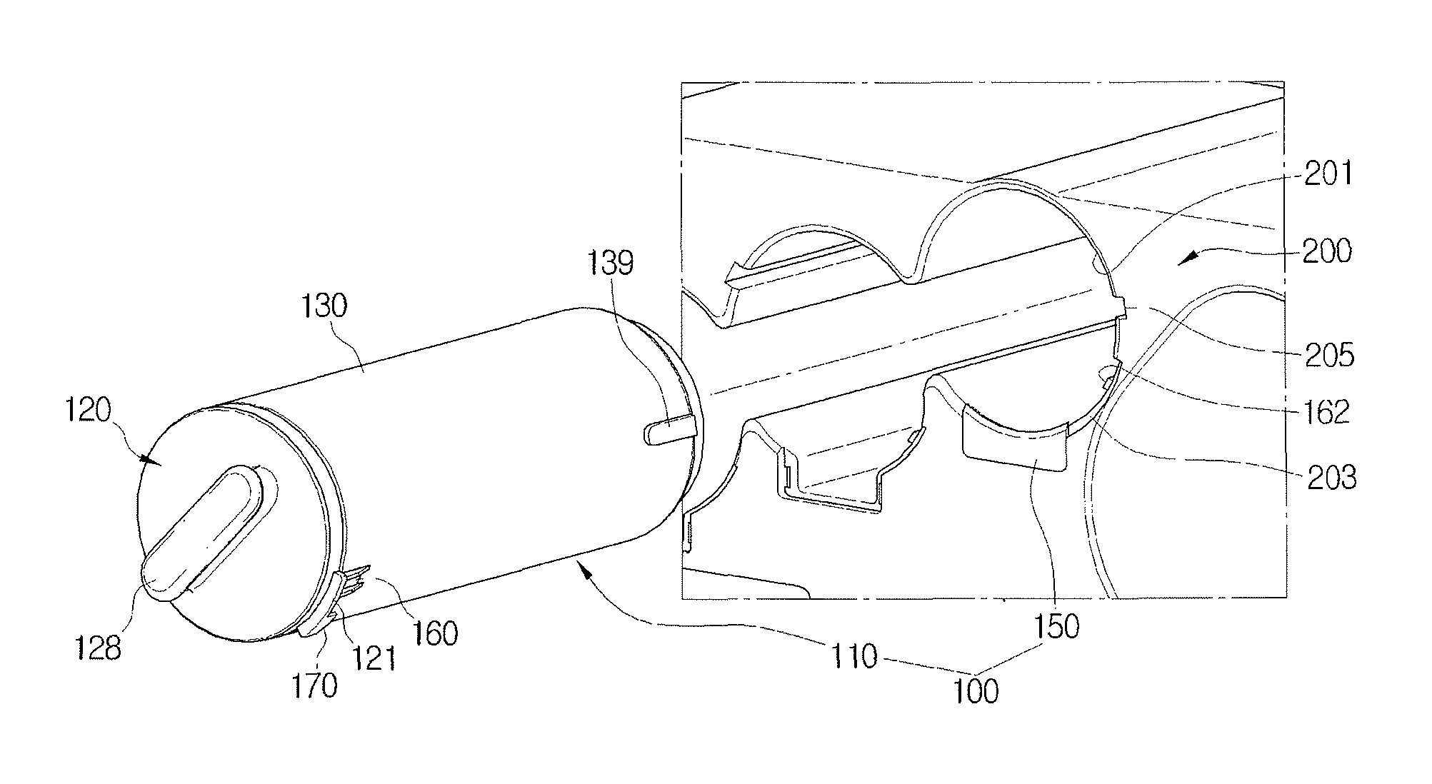 Toner cartridge locking apparatus, image forming apparatus having the same, toner cartridge, and mounting and dismounting method for a toner cartridge