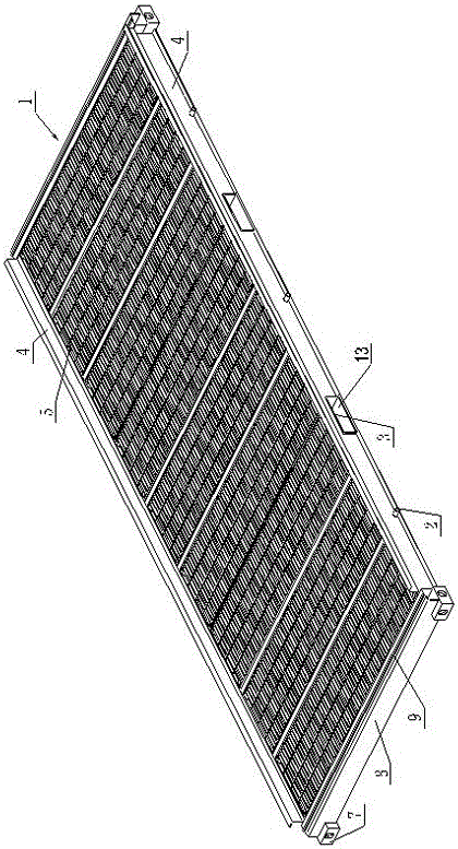 Container bottom frame and container loaded with liquid container