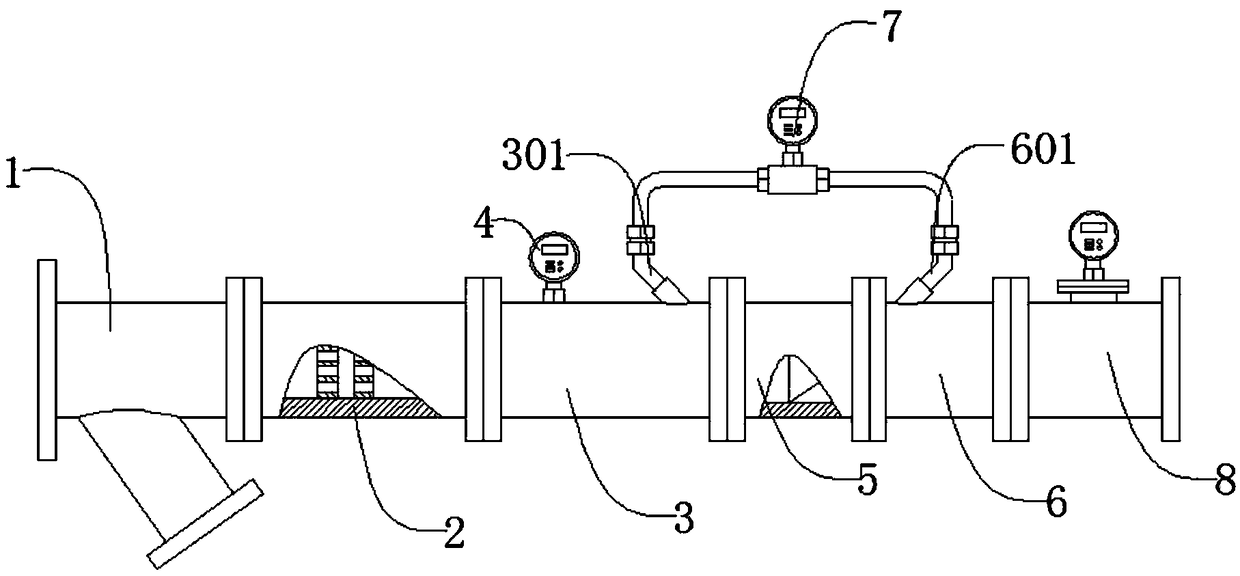 Novel oil-gas-water split-phase flow online metering device and novel oil-gas-water split-phase flow online metering method