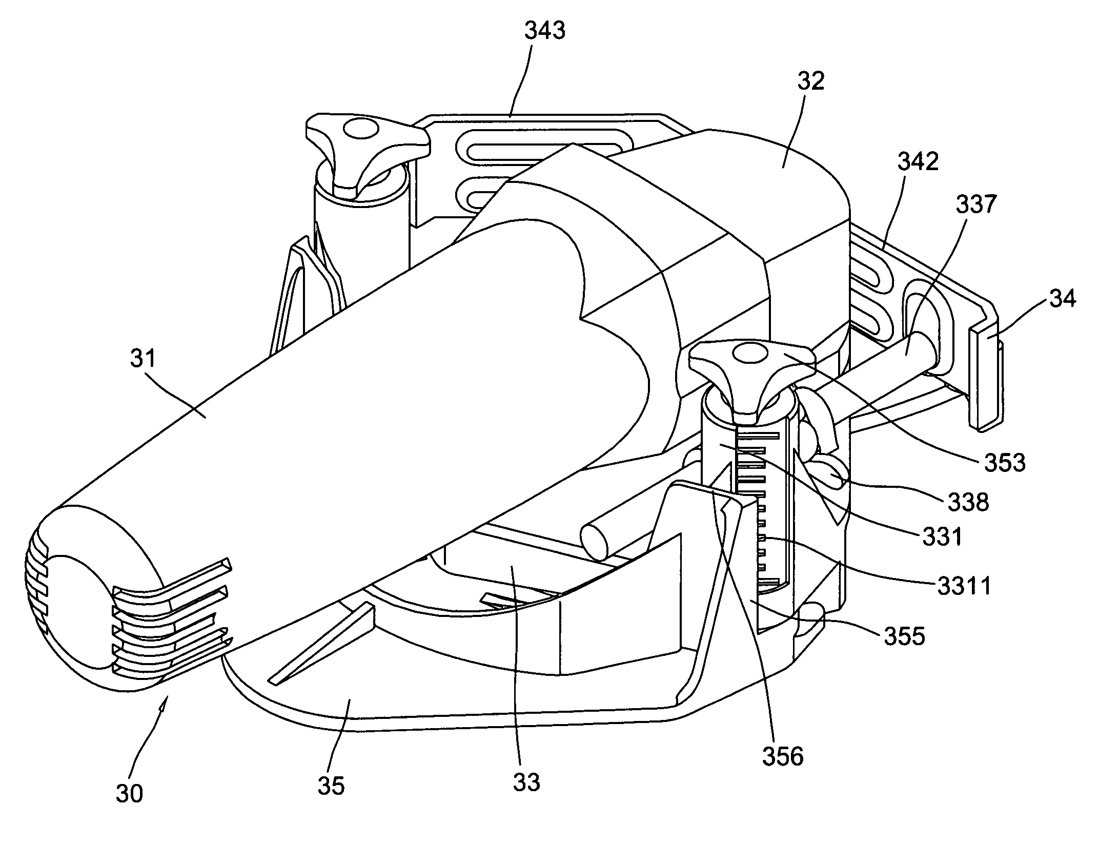 Hand-operated circular saw having blade cutting depth adjustment device