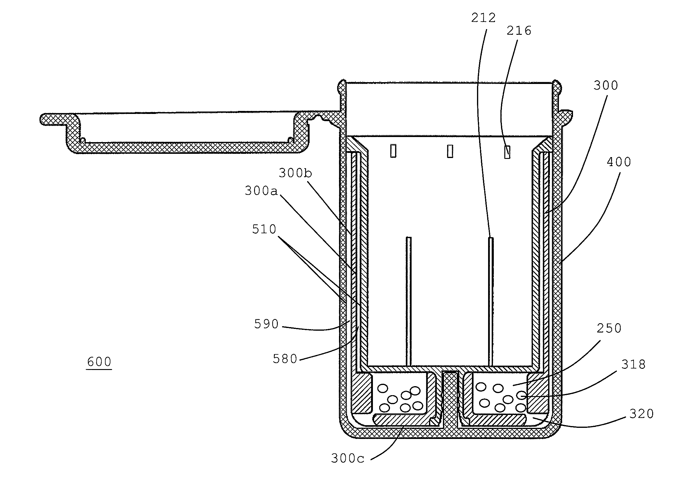 Desiccating container