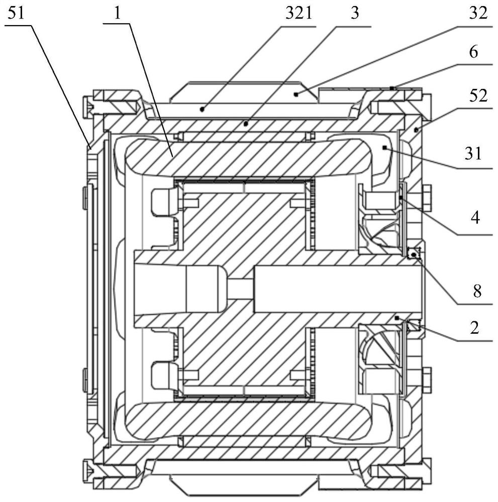 Motor with air cooling structure