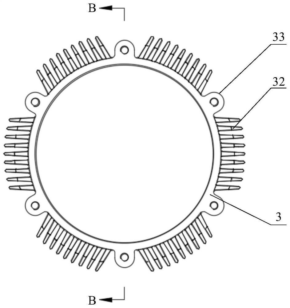 Motor with air cooling structure