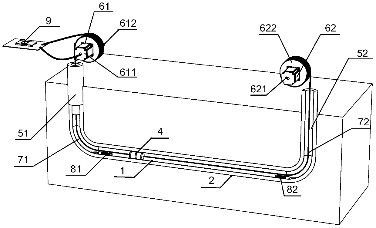 Soil water potential distribution detecting device and detecting method