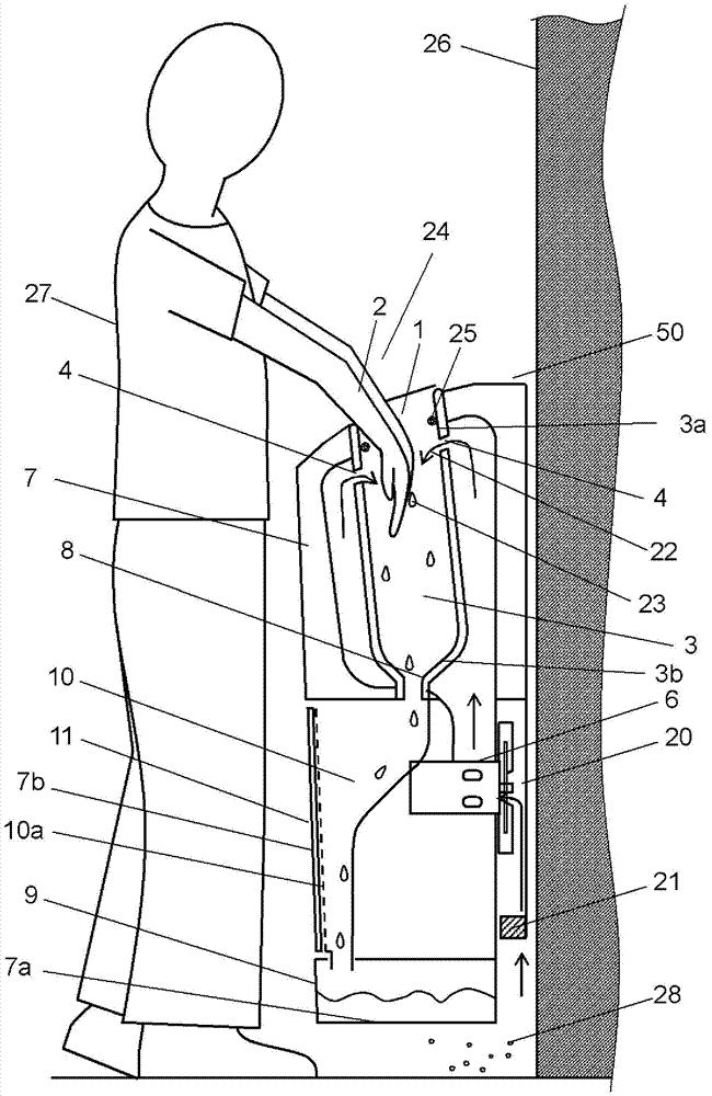 Hand drying device