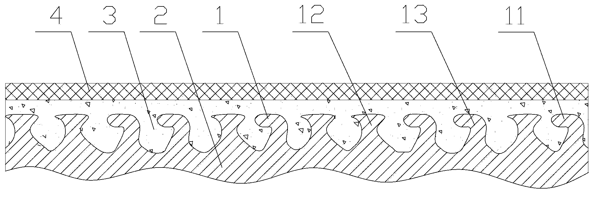 Anchor hook type composite anticorrosive metal member and making technology thereof