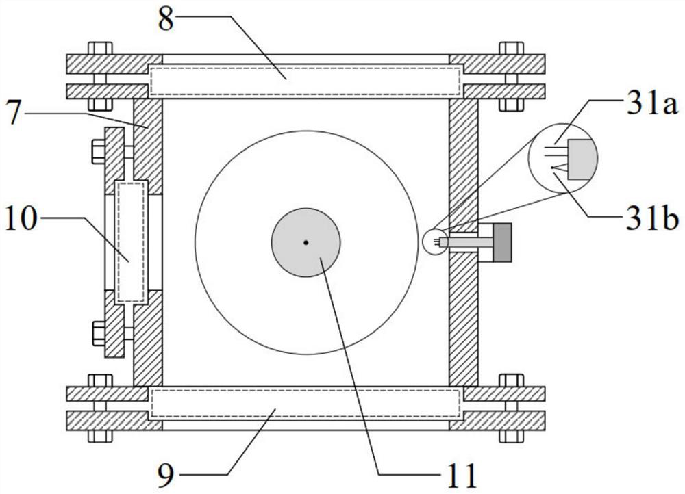 Visual experiment device and method for testing explosion characteristics of powder/gas/liquid three-phase explosive mixed medium