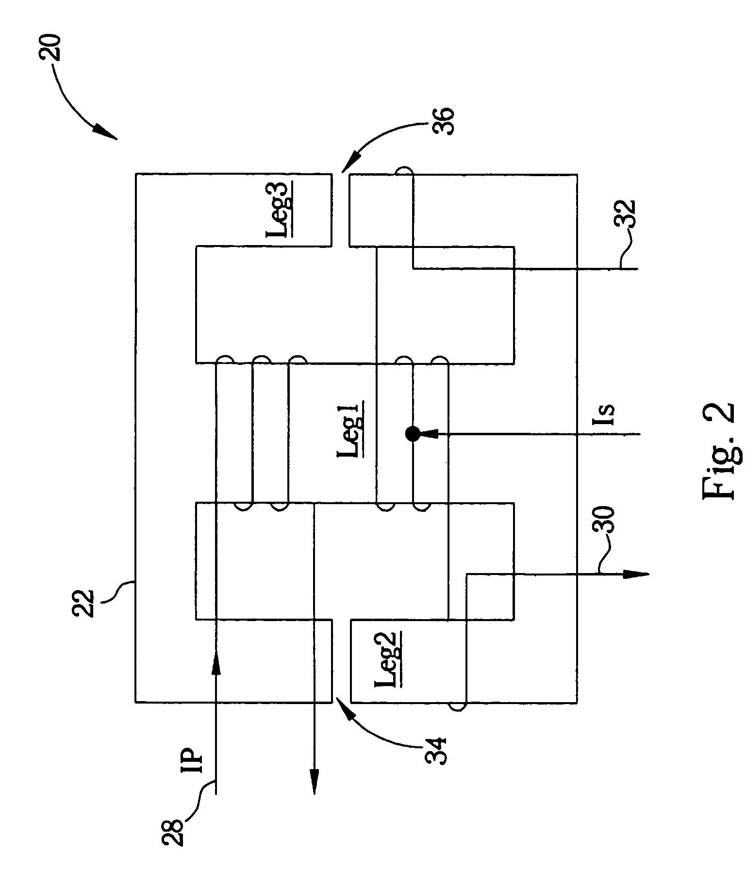 DC transformer with an output inductance integrated on a magnetic core thereof and a DC/DC converter employing the same