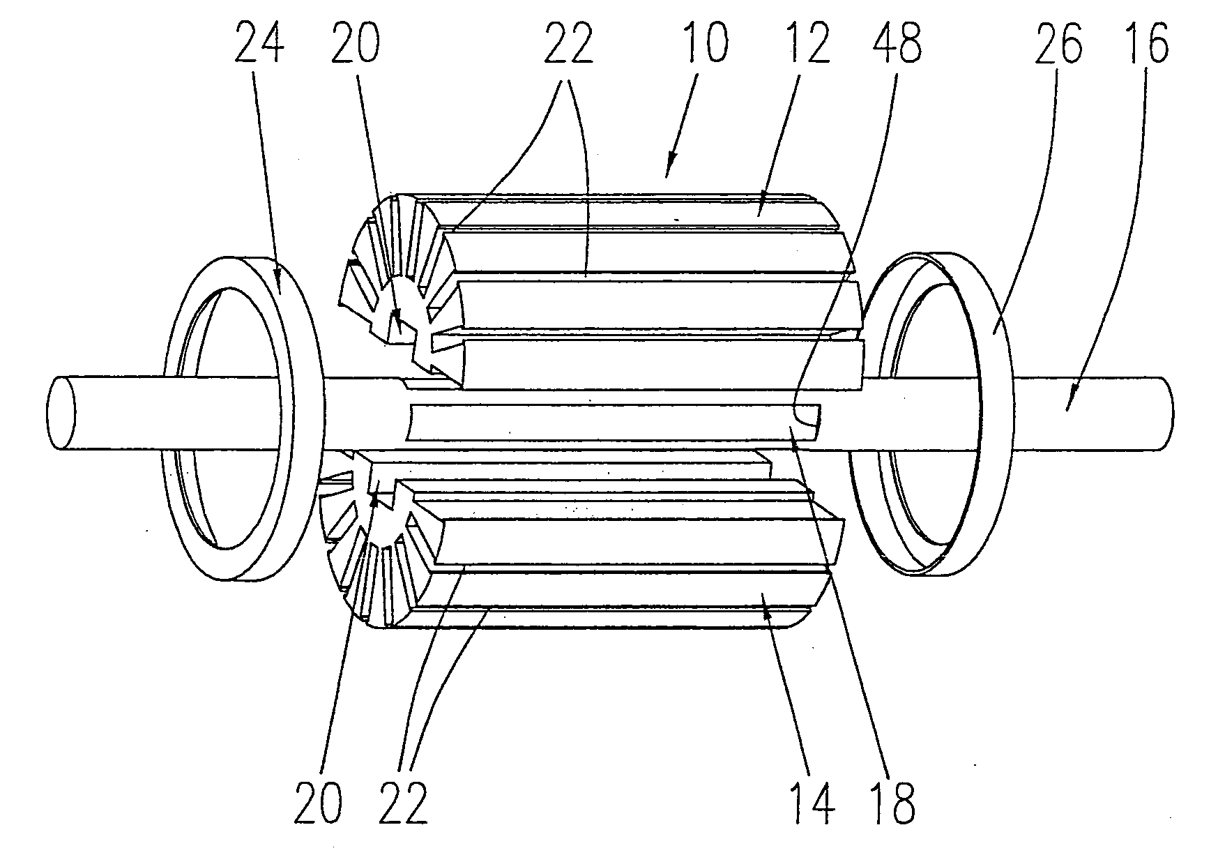 Rotor arrangement for an electric machine and a method for the manufacture of a rotor arrangement