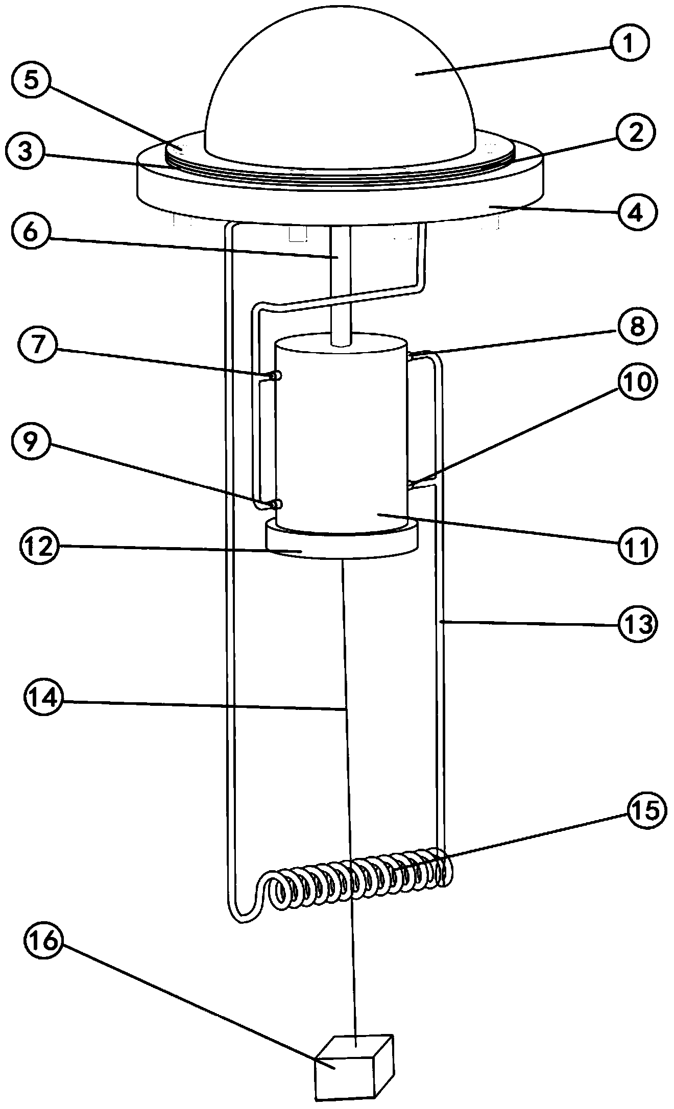 Device and method for lifting seabed nutritive salt in thermal differential mode