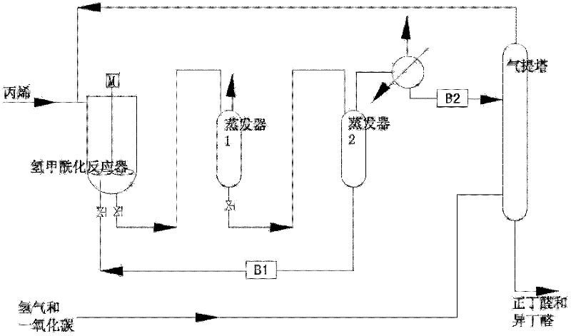 A kind of propylene hydroformylation catalytic system and method