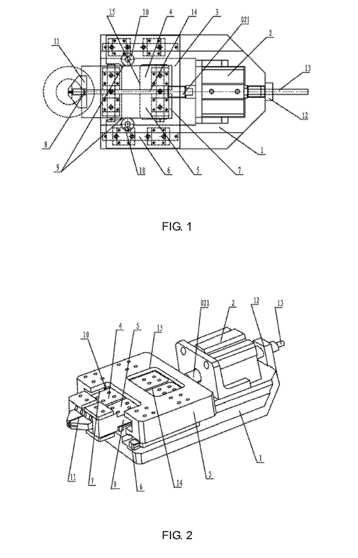 High-precision two-part flat chuck device and processing apparatus installed there-with