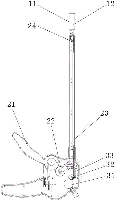 Opening and closing device of laparoscopic purse-string device